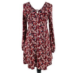 Hollister womens skater dress size S multicolored floral vintage y2k 2000s